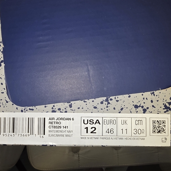 Midnight NAVY AIR JORDAN 6 ( GREAT CONDITION) - Picture 11 of 15